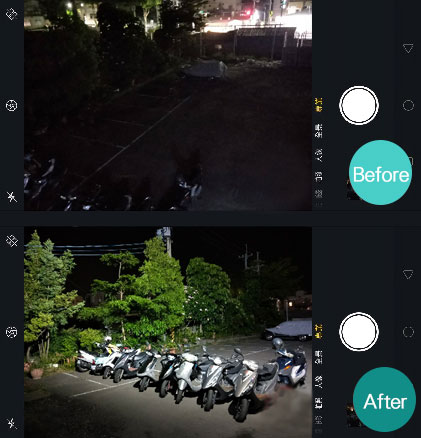 高效能投射燈產品使用前後比較